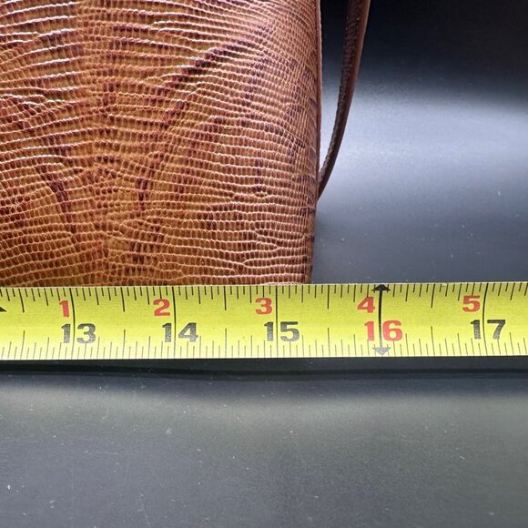 Brahmin Elaine Satchel Purse Bag Mahogany Cassaway Leather Adjustable Strap - Picture 15 of 16